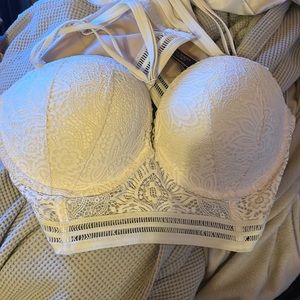 Victoria's Secret White Lace Balconette Bra